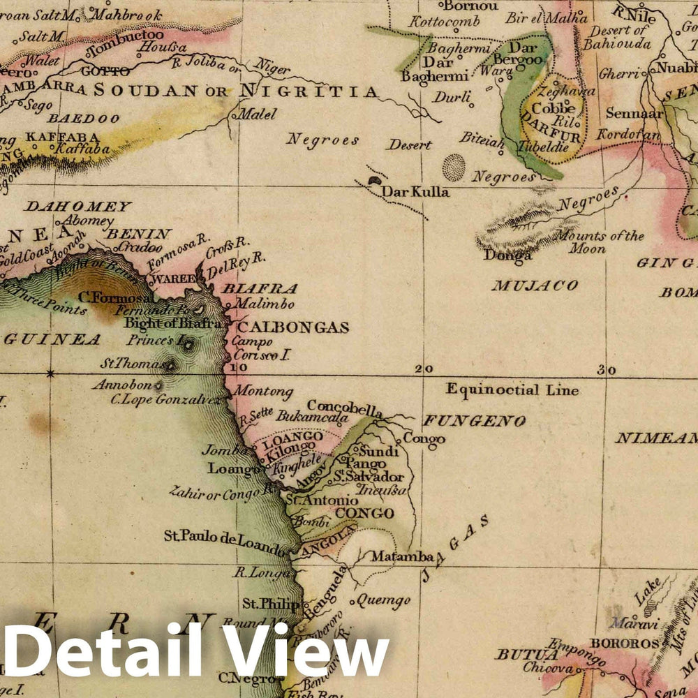 Historic Map : School Atlas - 1814 Africa - Vintage Wall Art