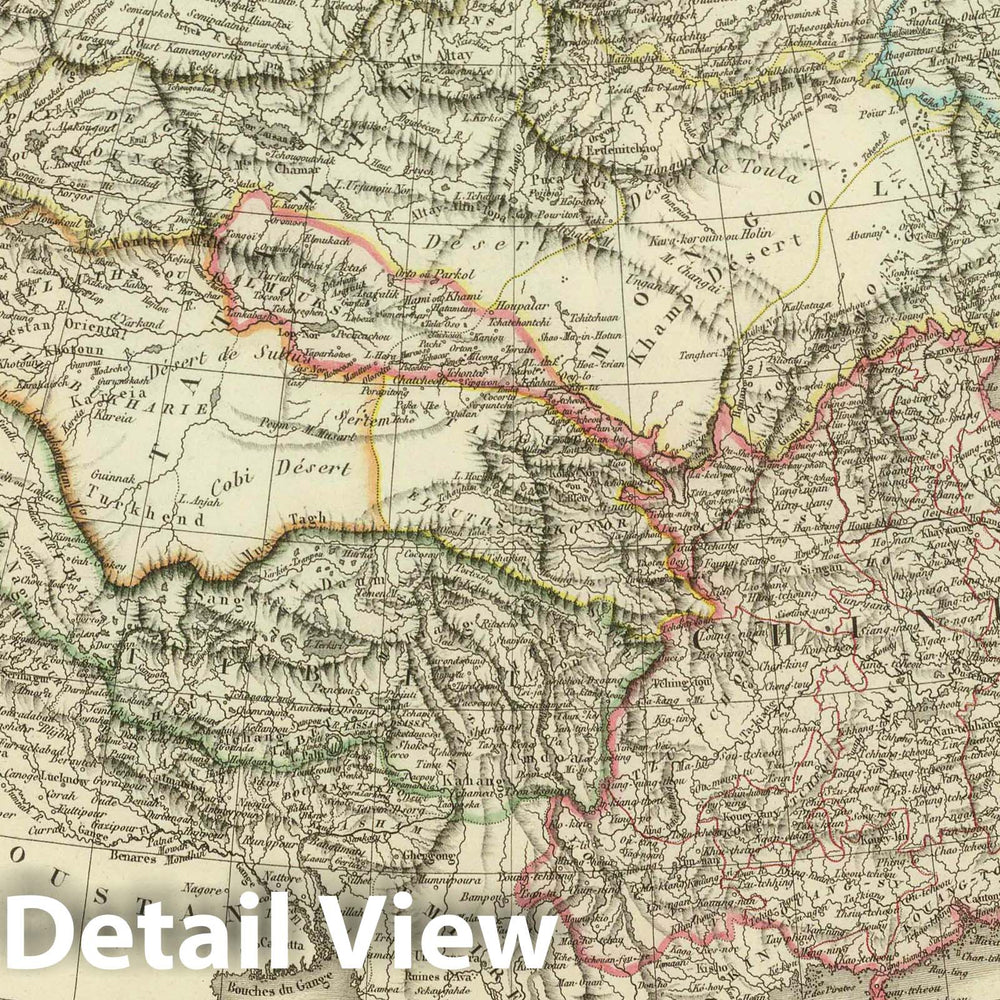 Historic Map : China; Tibet, 1826 Carte Generale de l'Empire Chinois. , Vintage Wall Art