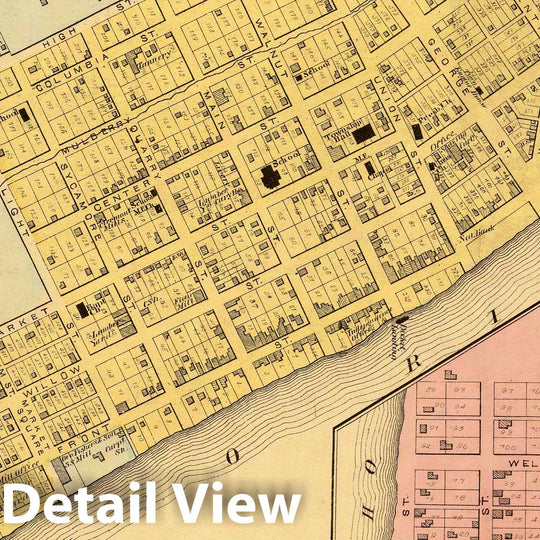 Historic Map : 1877 New Richmond, Clermont co, Ohio. (with) Moscow, Clermont Co, O. - Vintage Wall Art