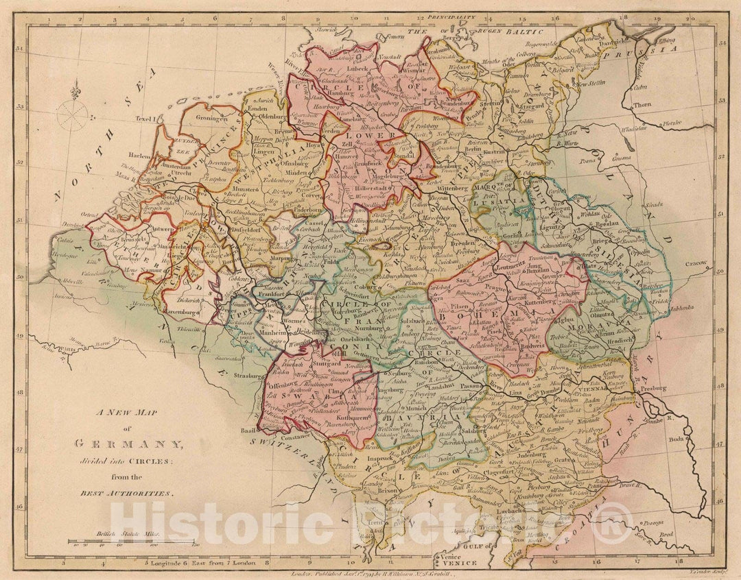 Historic Map : 1791 Germany. v2 - Vintage Wall Art