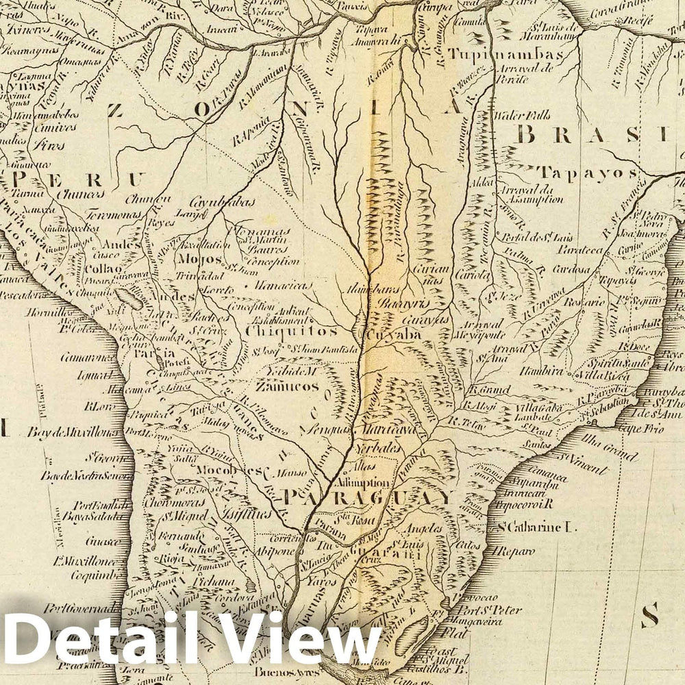 Historic Map : 1796 Map of South America. - Vintage Wall Art