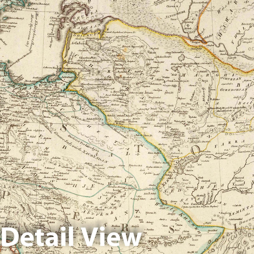 Historic Map : Iran, 1817 XLIII. Persia. , Vintage Wall Art