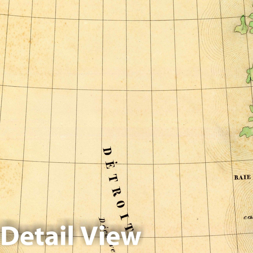 Historic Map : Greenland, Nunavut, Davis Strait Region 1827 Detroit de Davis. Amer. Sep. 10. , Vintage Wall Art