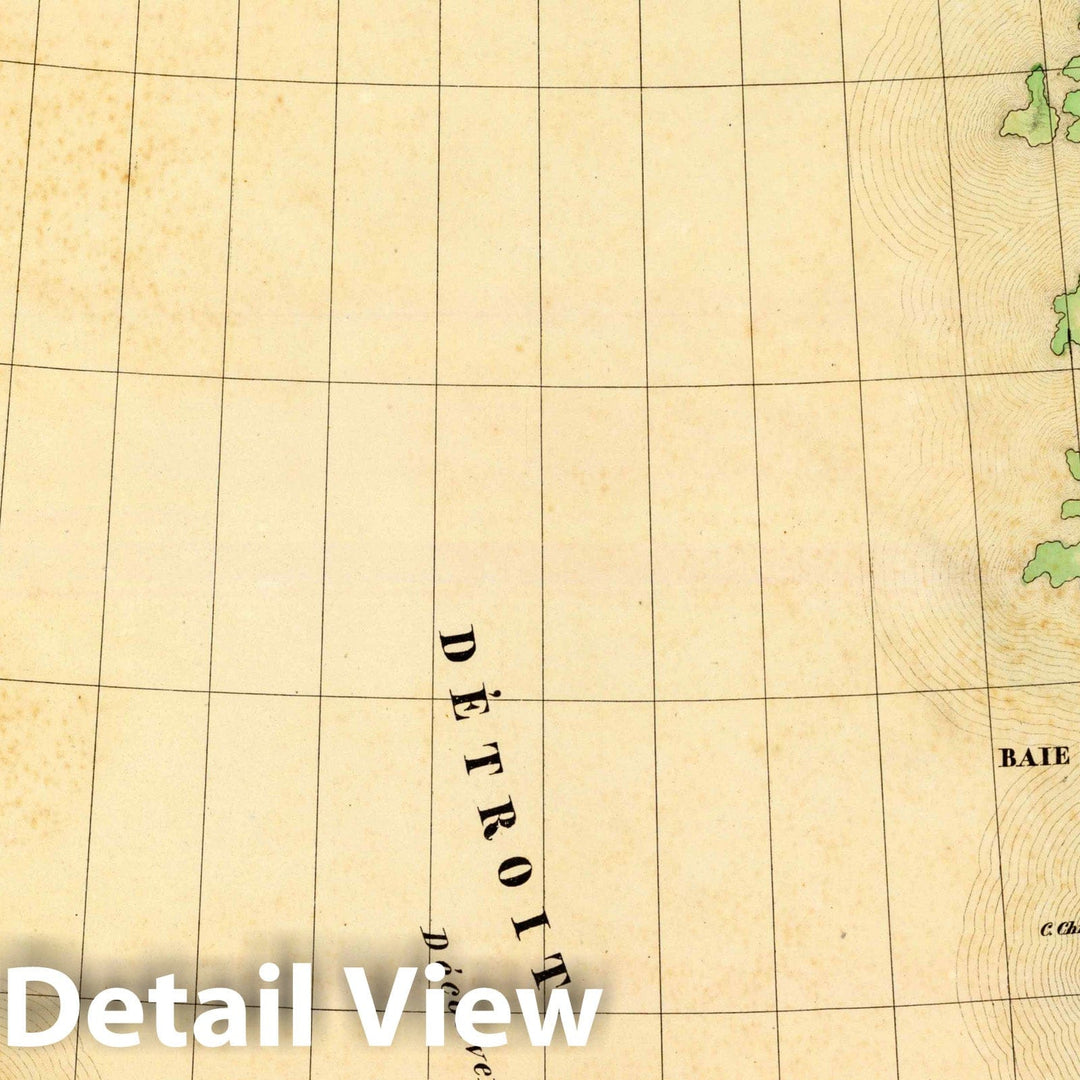 Historic Map : Greenland, Nunavut, Davis Strait Region 1827 Detroit de Davis. Amer. Sep. 10. , Vintage Wall Art