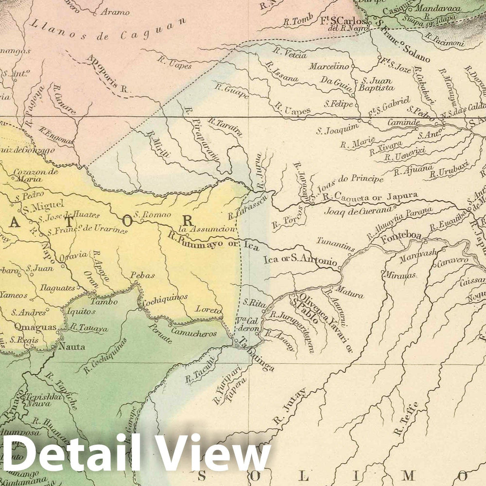 Historic Map : 1854 Venezuela, New Granada, Equator, Peru. - Vintage Wall Art