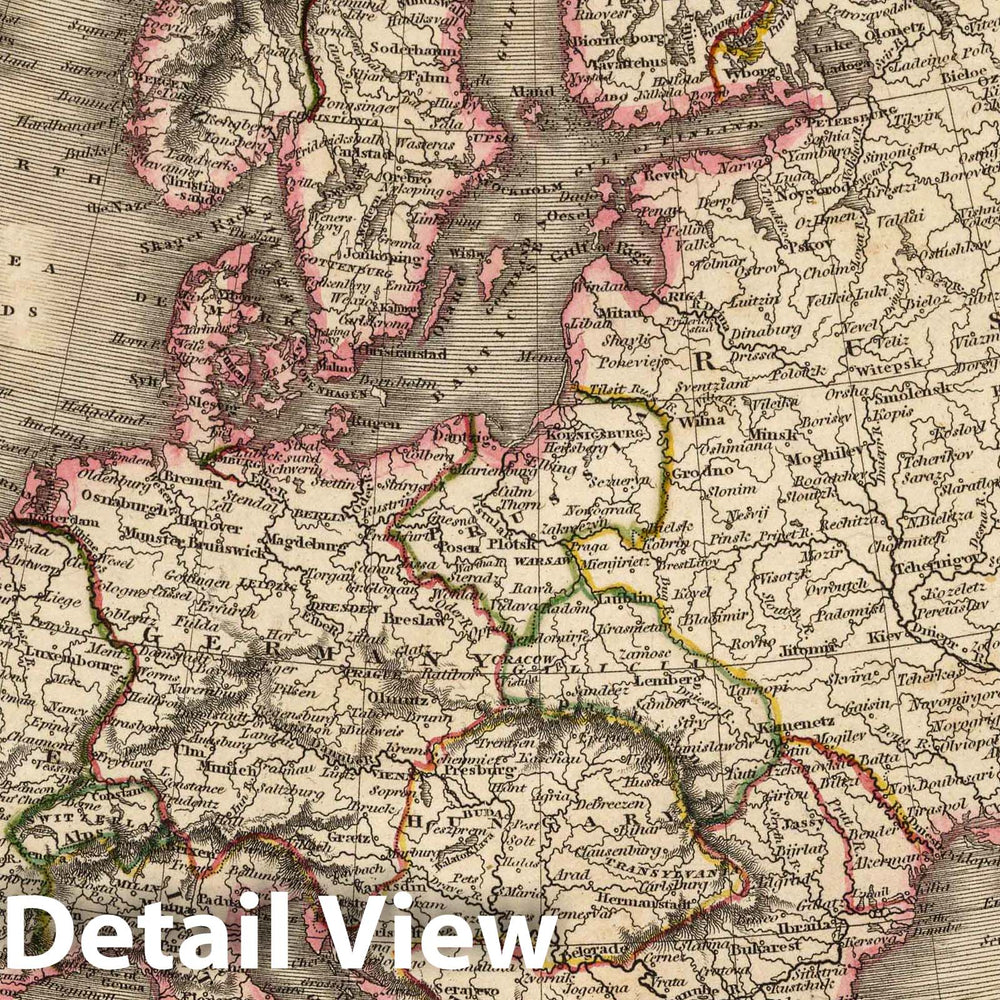 Historic Map : 1817 Europe - Vintage Wall Art