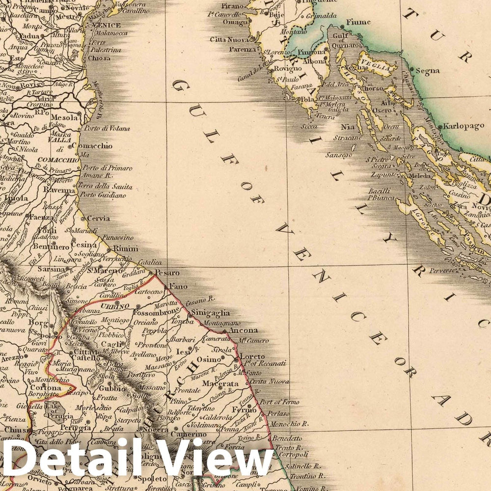 Historic Map : 1808 Northern and Middle Italy. - Vintage Wall Art