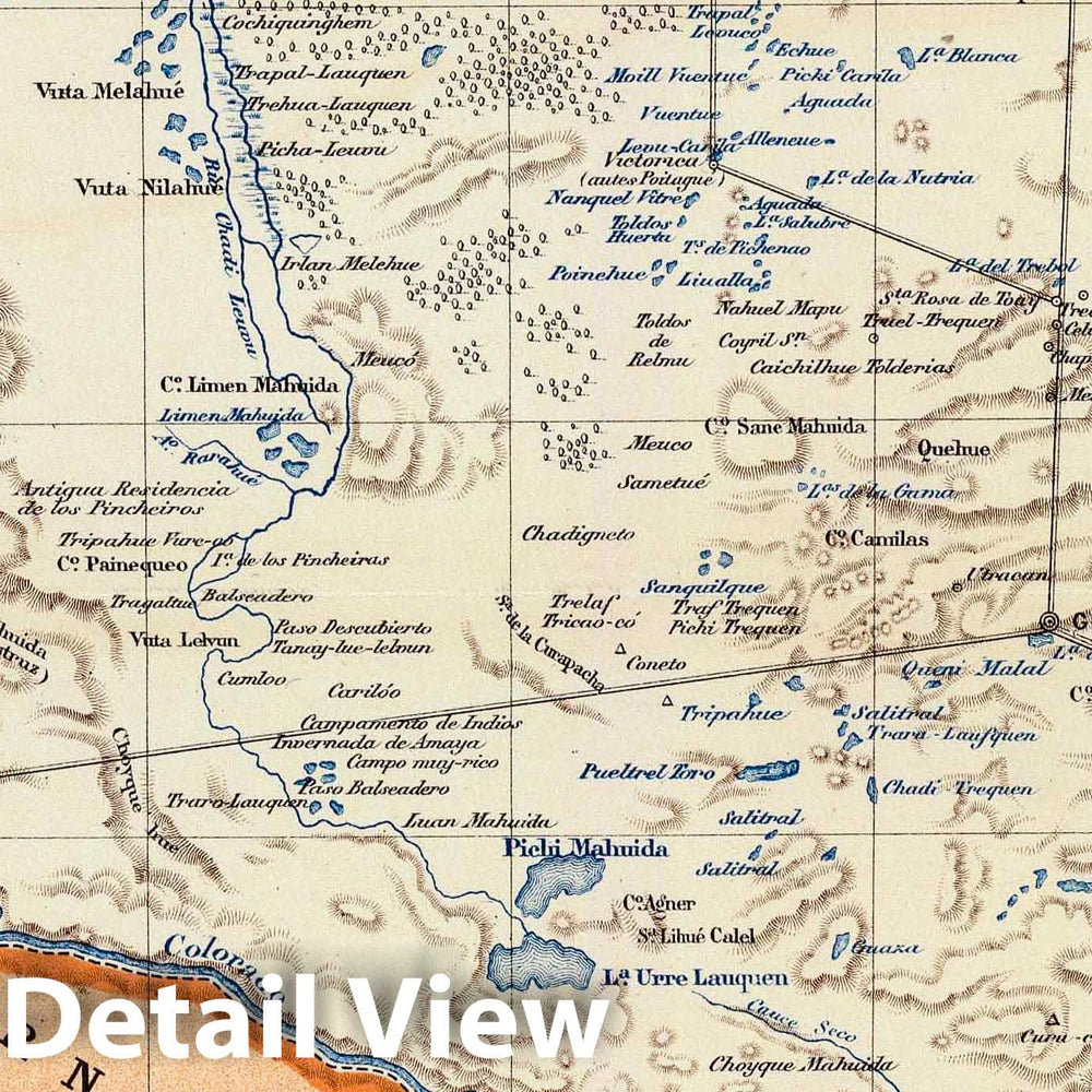 Historic Map : Argentina, La Pampa (Argentina : Province) 1888 Gobernacion de La Pampa. , Vintage Wall Art