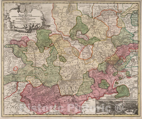 Historic Map : Germany, 1788 Pars Vederoviae, Regionem Schwalbacencem. , Vintage Wall Art