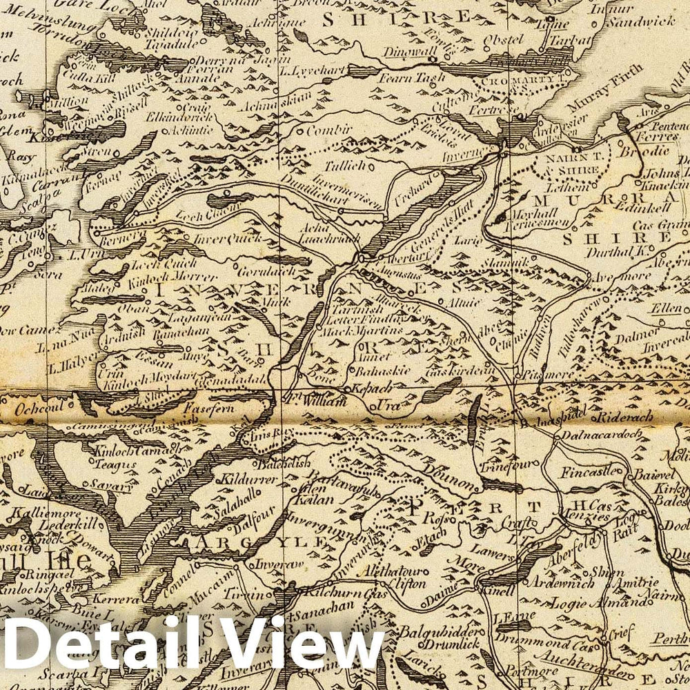 Historic Map : 1796 Scotland. - Vintage Wall Art