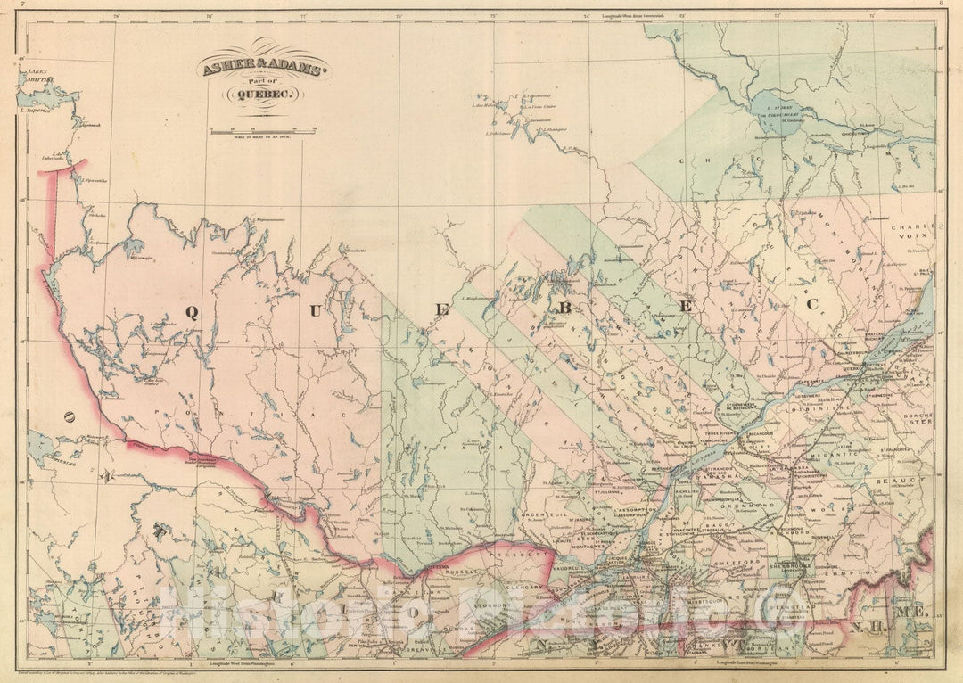 Historic Map : Commercial Reference Book - 1875 Quebec. - Vintage Wall Art