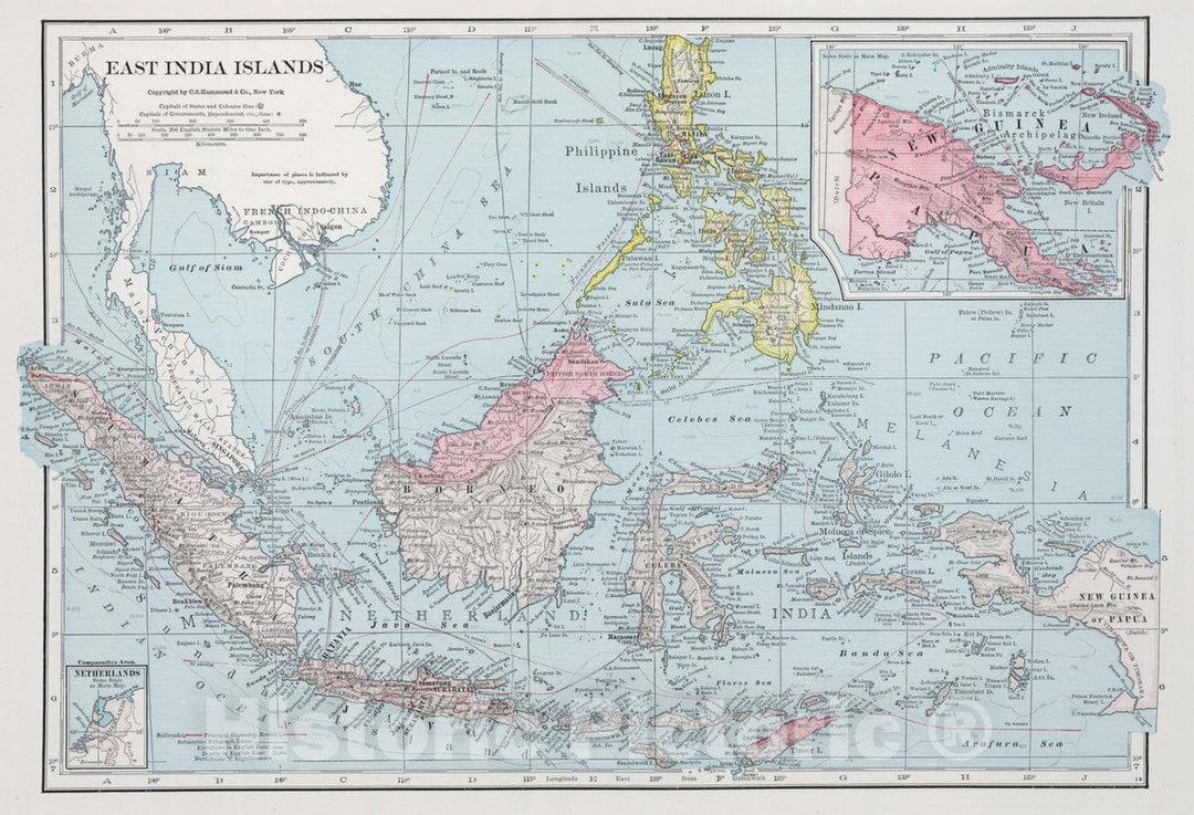 Historic Map : 1948 East India Islands. - Vintage Wall Art