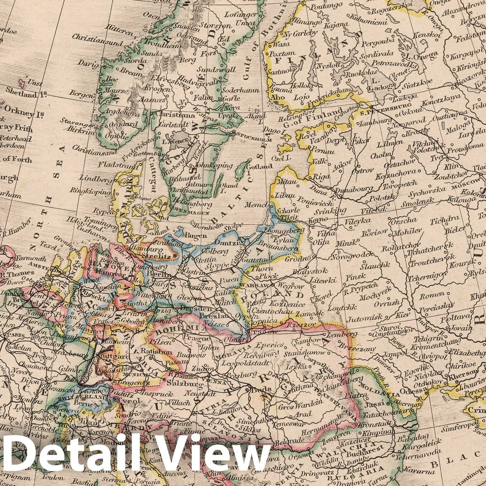 Historic Map : 1864 Europe v3 - Vintage Wall Art