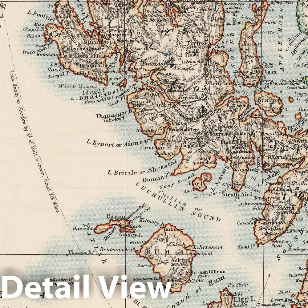 Historic Map : 1906 Scotland (Section 7). - Vintage Wall Art