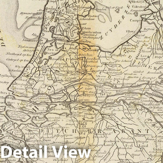 Historic Map : Netherlands, 1796 The Seven United Provinces of Holland, Groningen, Gelders, Friesland, Overyssel, Utrecht and Zealand. , Vintage Wall Art