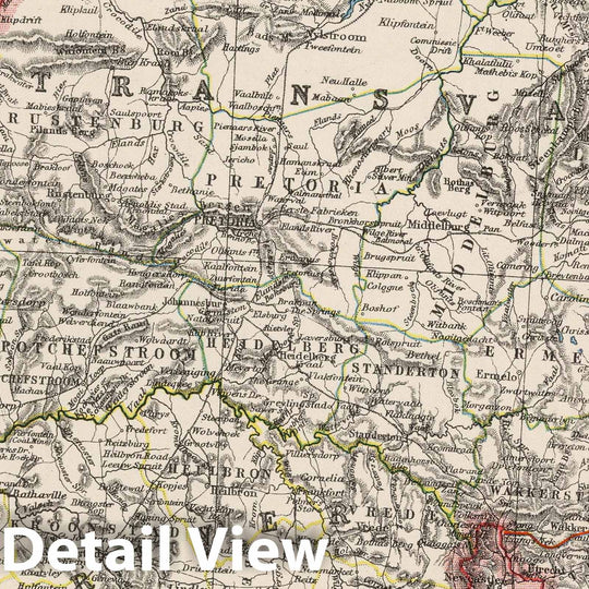 Historic Map : 1906 Transvaal, Orange River Colony, Natal, Basuto Land, Etc. - Vintage Wall Art