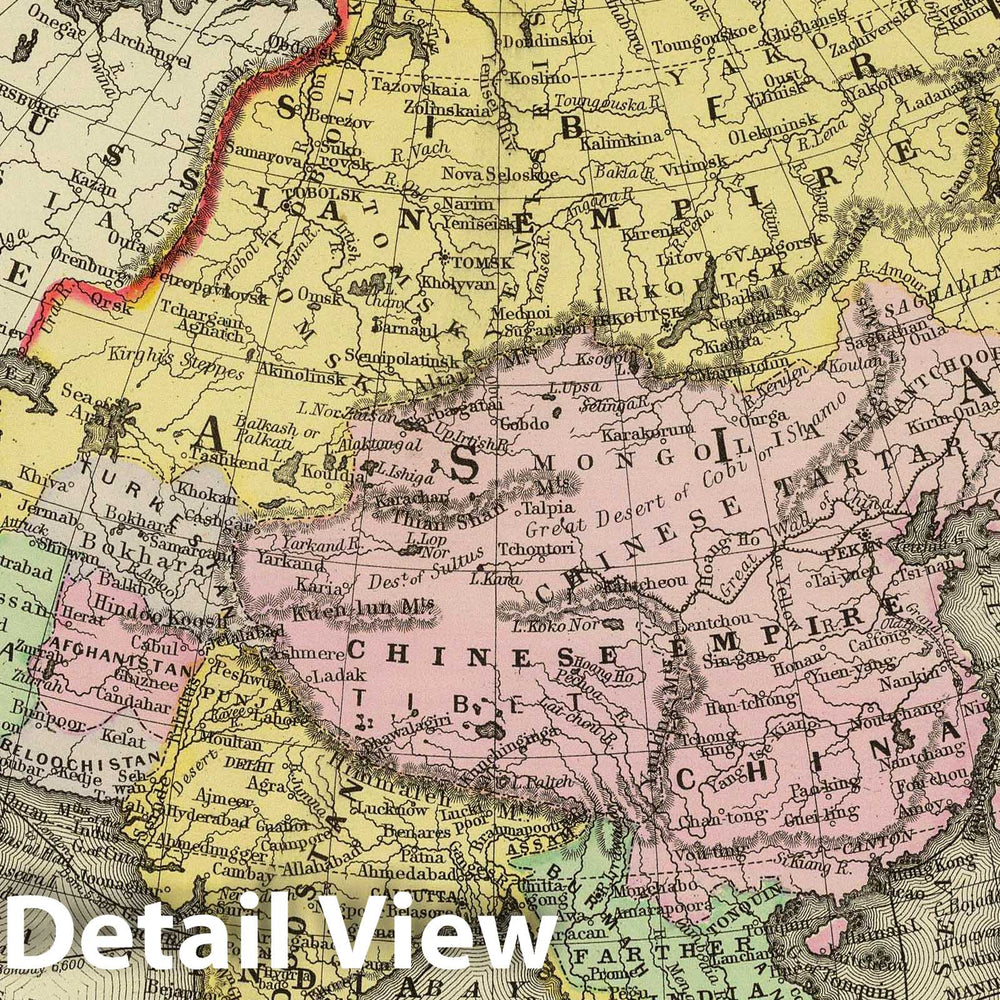 Historic Map : 1890 Asia : Vintage Wall Art