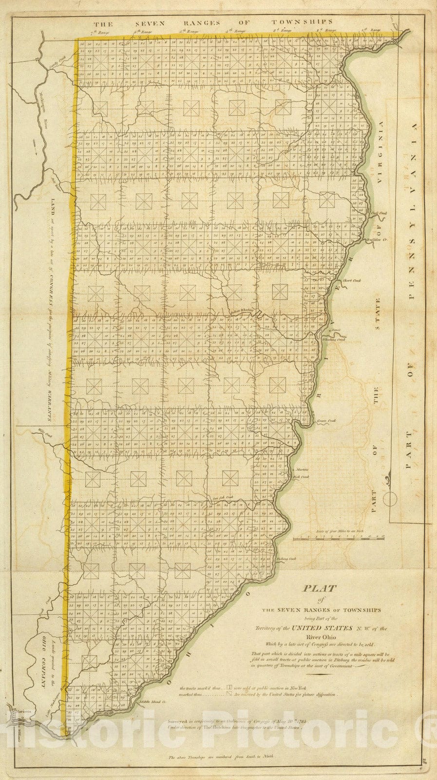 Historic Map : 1814 Territory of the United States N.W. of the River Ohio. - Vintage Wall Art