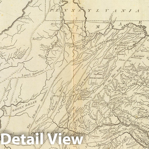 Historic Map : 1796 State of Virginia. - Vintage Wall Art