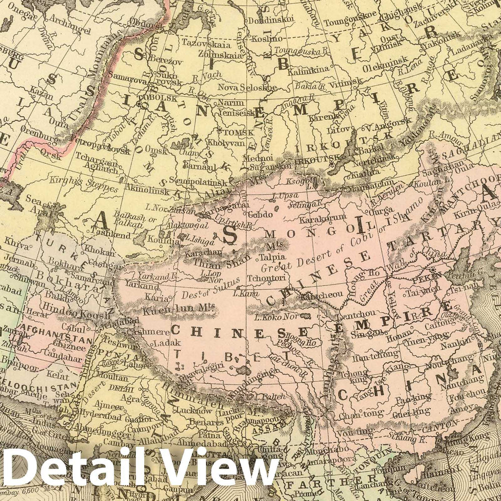 Historic Map : 1886 Asia. v1 - Vintage Wall Art