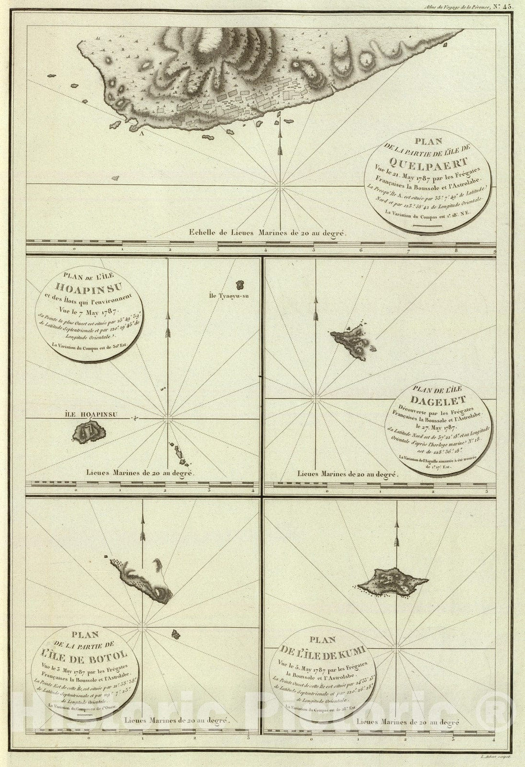 Historic Map : Japan; Korea, Okinawa-ken (Japan), Cheju-do (Korea), Asia 1797 L'iles Quelpaert, Hoapinsu, Dagelet, Botol, Kumi. , Vintage Wall Art