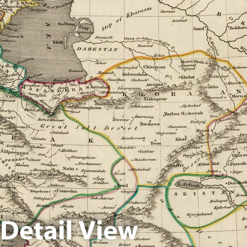 Historic Map : 1824 Persia - Vintage Wall Art