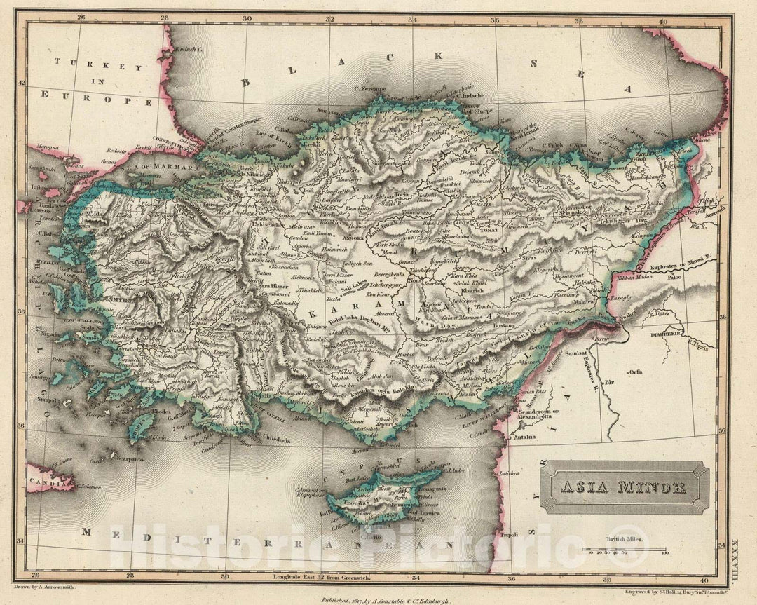 Historic Map : 1817 Asia Minor - Vintage Wall Art