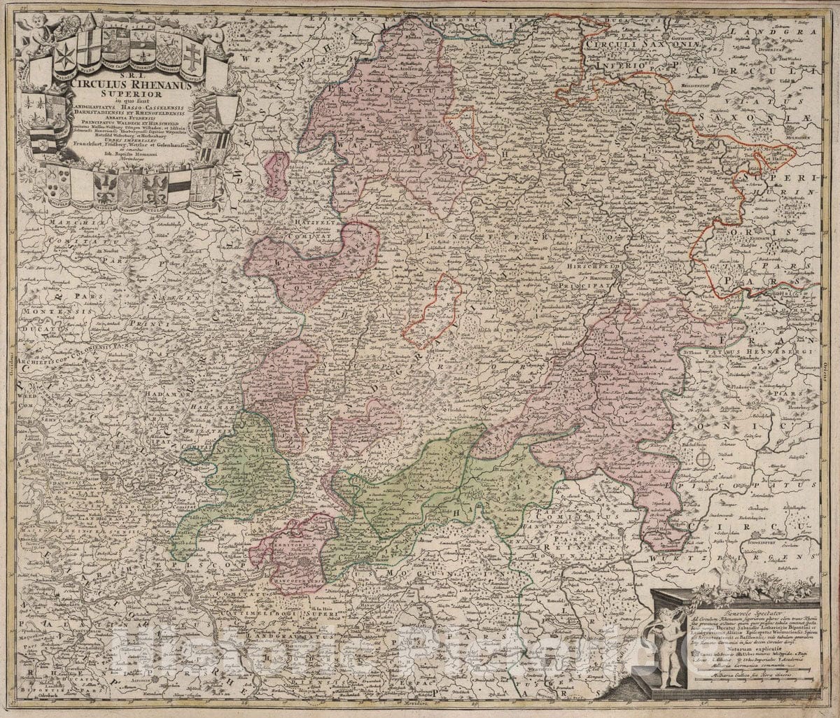 Historic Map : Germany, 1788 Circulus Rhenanus Superior. , Vintage Wall Art