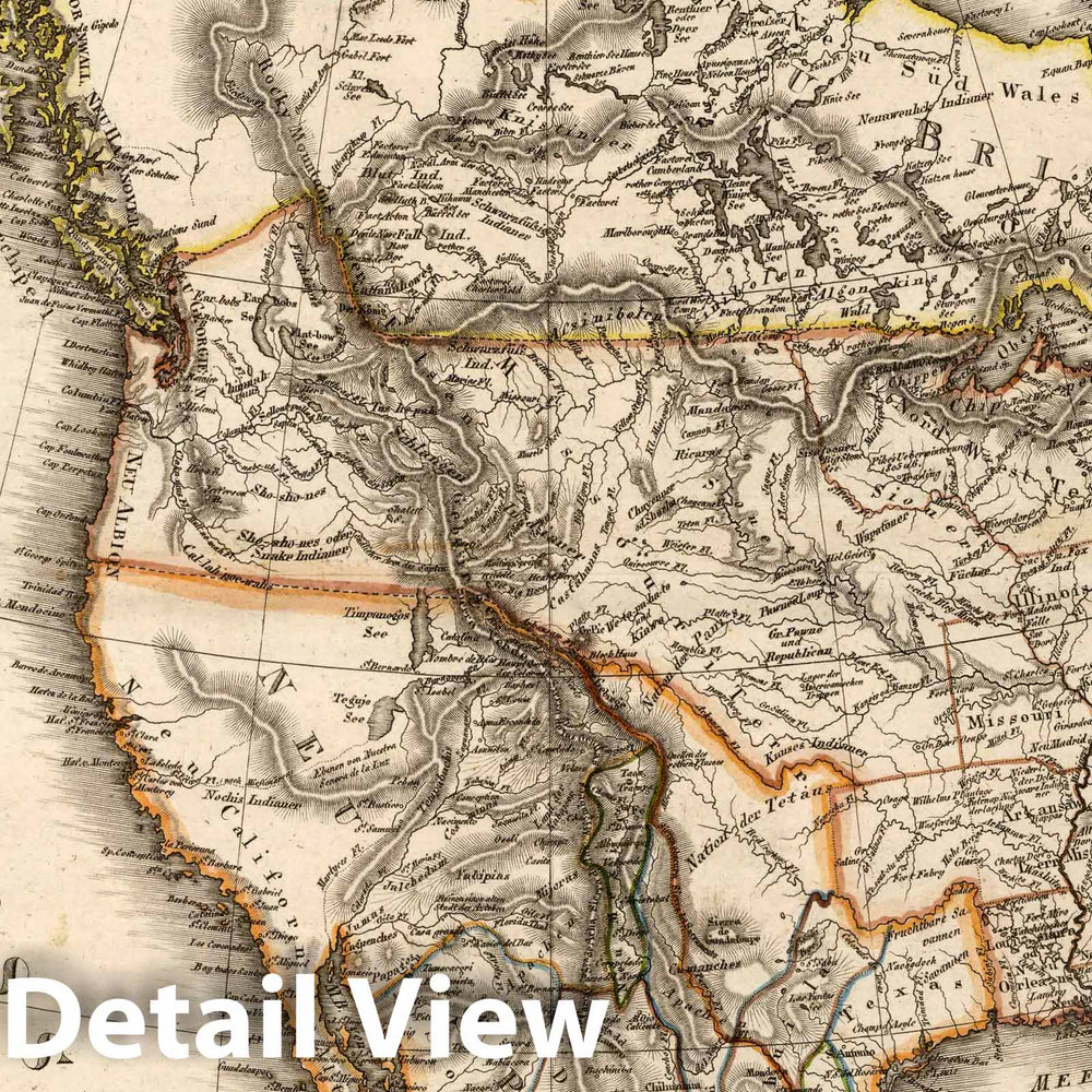 Historic Map : 1820 LVI. North America. - Vintage Wall Art