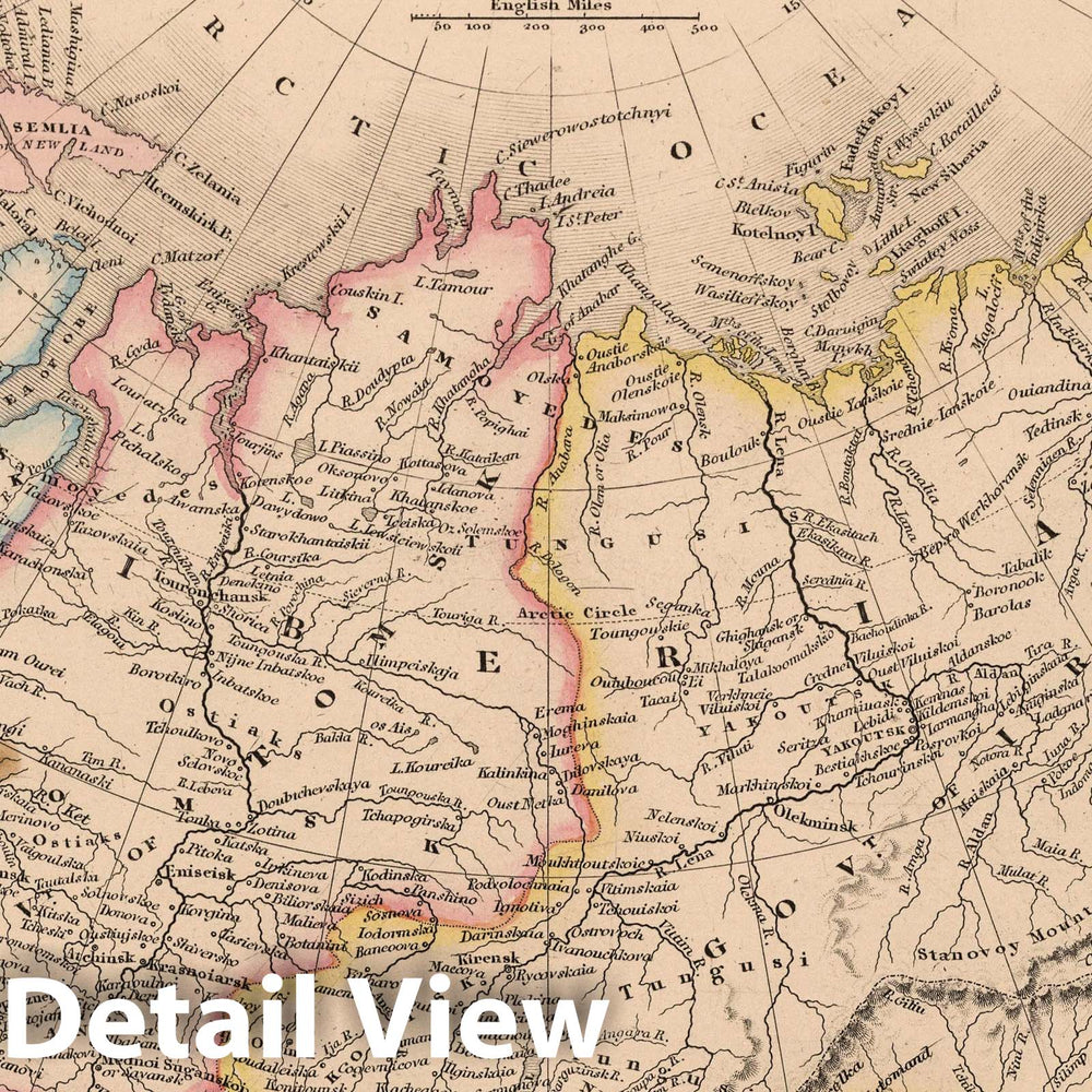 Historic Map : 1864 Russia in Asia - Vintage Wall Art