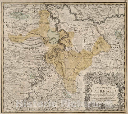 Historic Map : Germany, 1753 Territorium Seculare Episcopatus Spirensis. , Vintage Wall Art