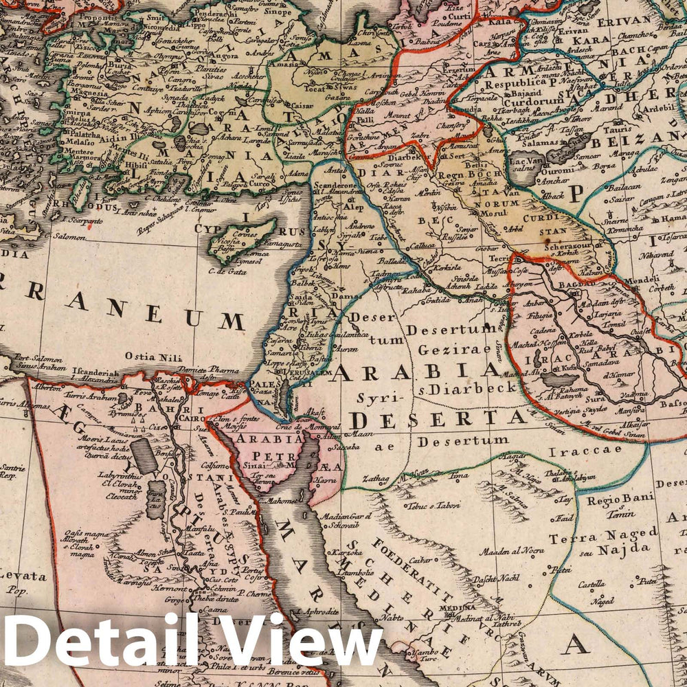 Historic Map : Middle East 1788 Imperium Turcicum in Europa, Asia et Africa. , Vintage Wall Art