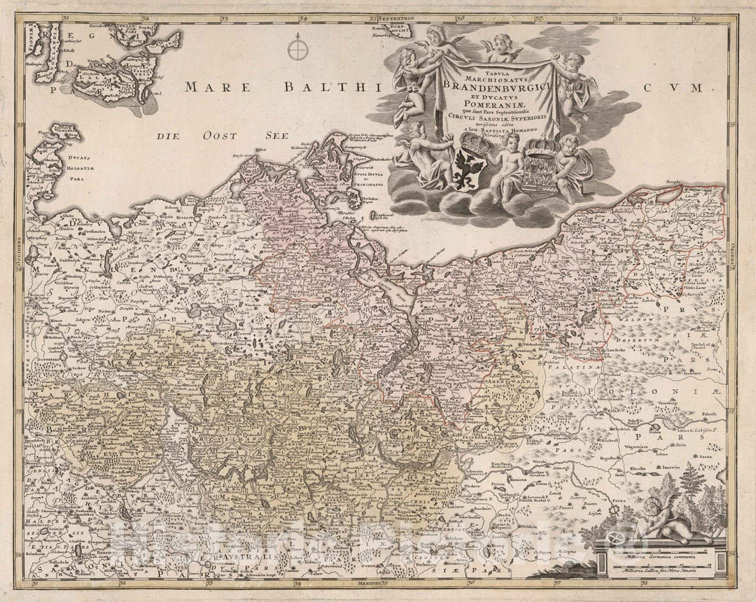 Historic Map : Poland, 1788 Marchionatus Brandenburgici et Ducatus Pomeraniae. , Vintage Wall Art