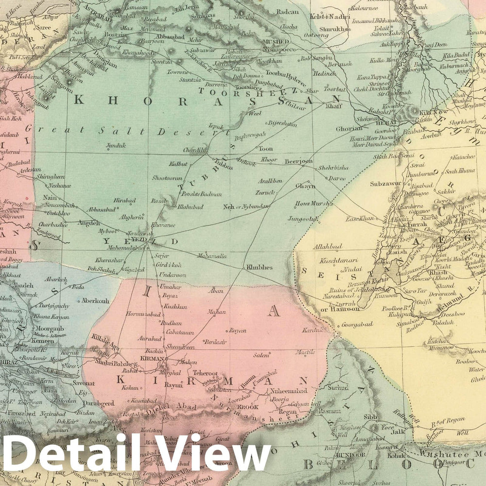 Historic Map : 1854 Persia and Afghanistan : Vintage Wall Art