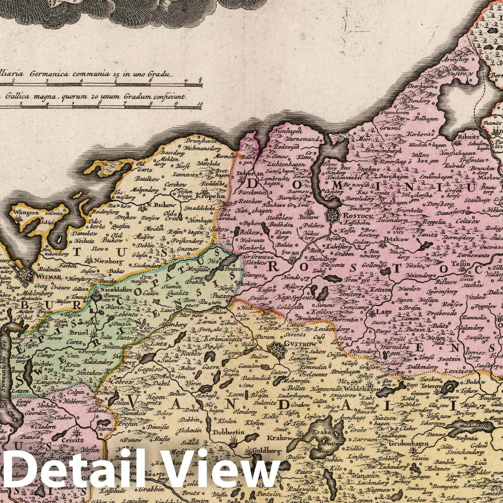 Historic Map : Germany, 1788 Ducatus Meklenburgici. , Vintage Wall Art