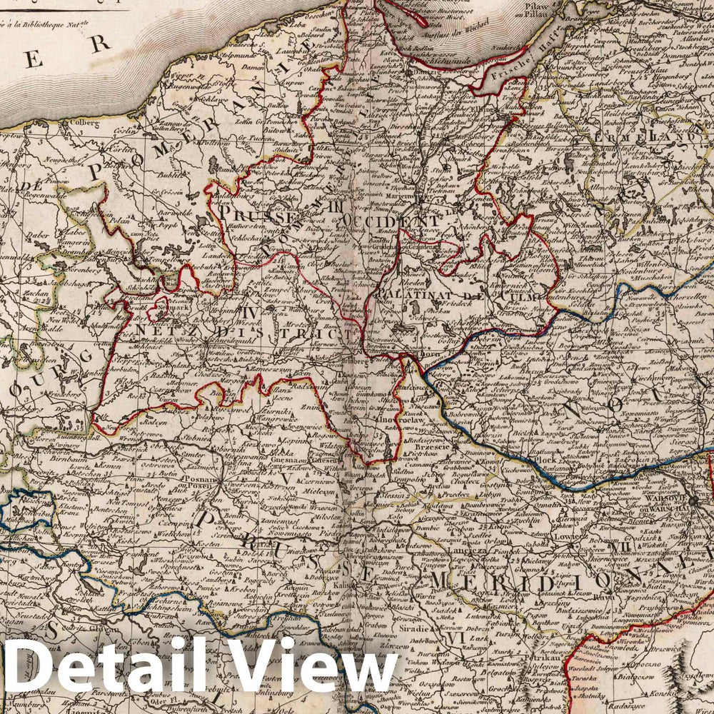 Historic Map : Poland, 1797 XIV. Carte Generale de la Prusse. , Vintage Wall Art