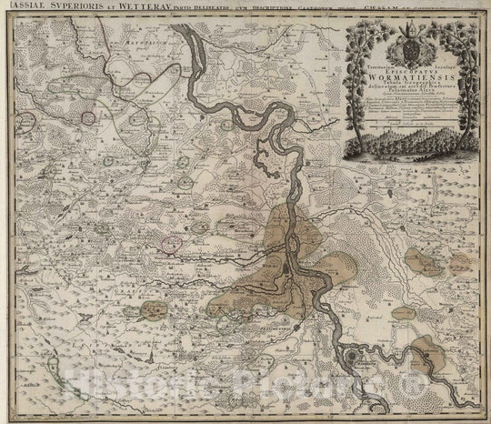 Historic Map : Germany, 1752 Territorium Seculare Episcopatus Wormatiensis. , Vintage Wall Art