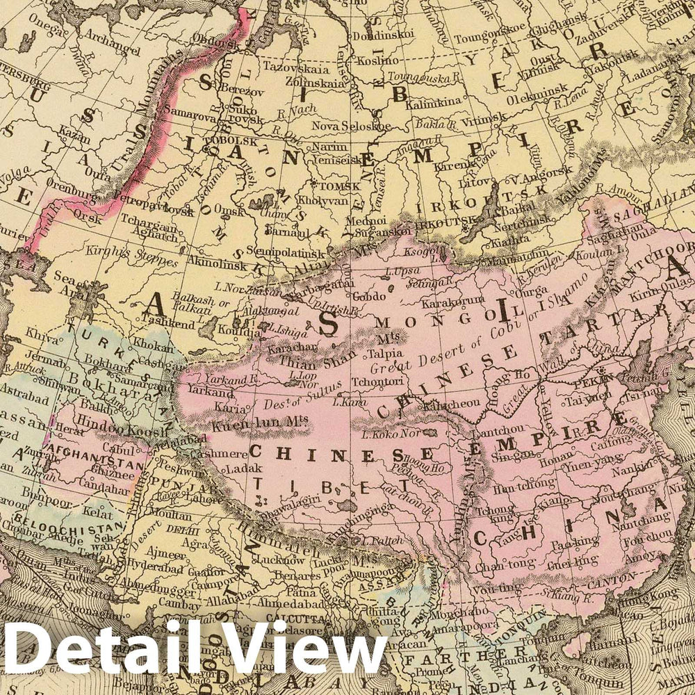 Historic Map : 1880 Asia. v3 - Vintage Wall Art