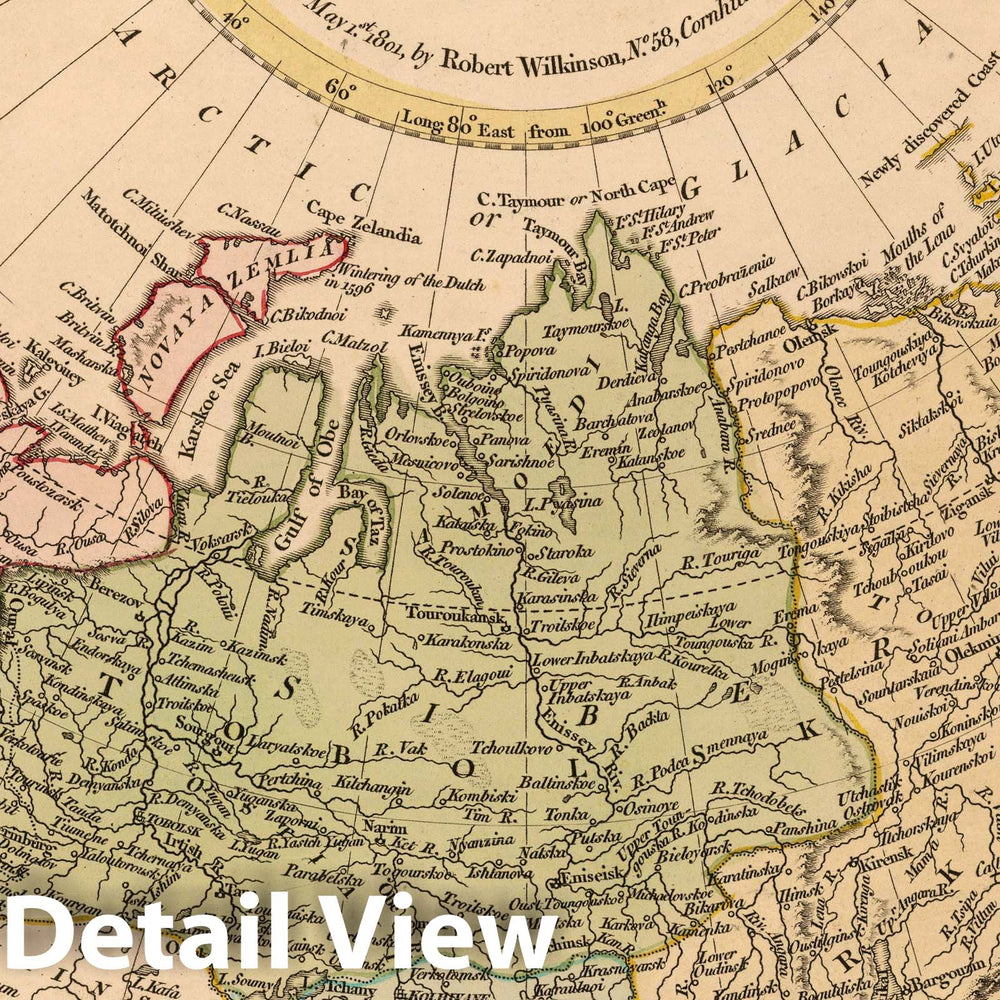 Historic Map : 1801 The Russian Empire in Europe and Asia. v2 - Vintage Wall Art