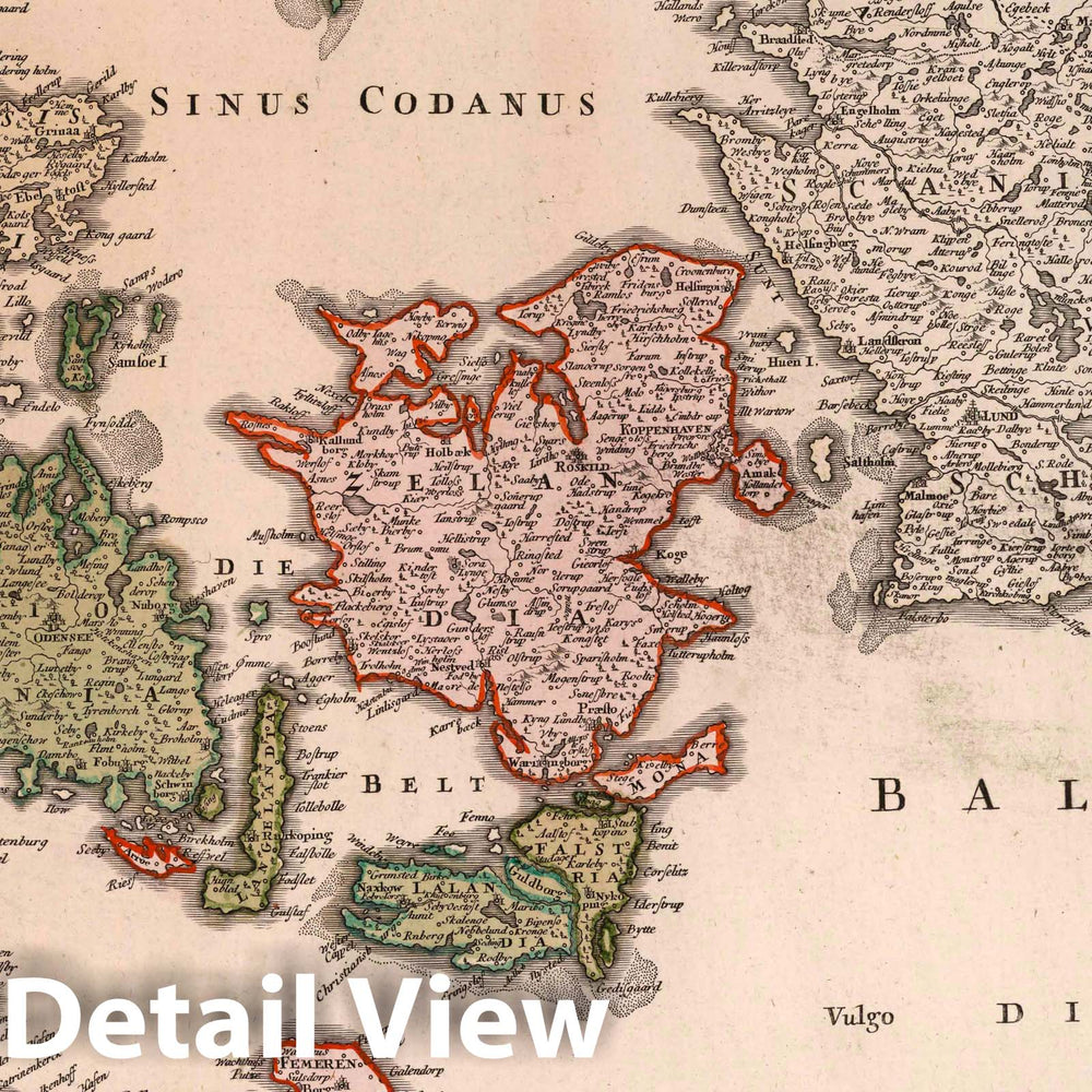 Historic Map : Denmark, 1788 Regni Daniae. , Vintage Wall Art