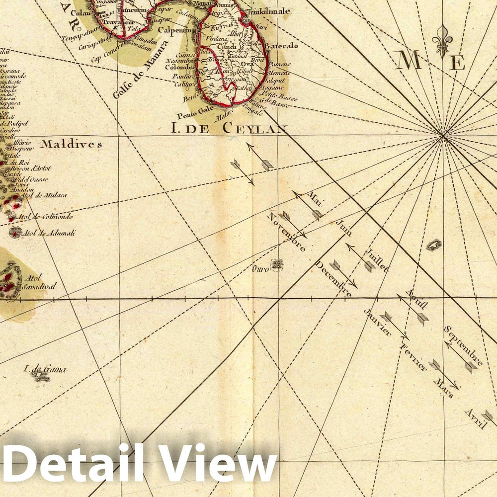 Historic Map : India; Sri Lanka, South Asia 1771 Indes II. , Vintage Wall Art