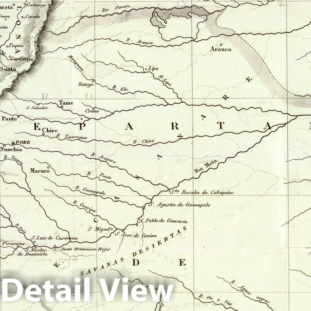 Historic Map : Colombia, 1827 Boyaca. , Vintage Wall Art