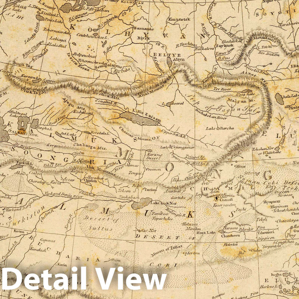 Historic Map : 1804 Central Asia. - Vintage Wall Art