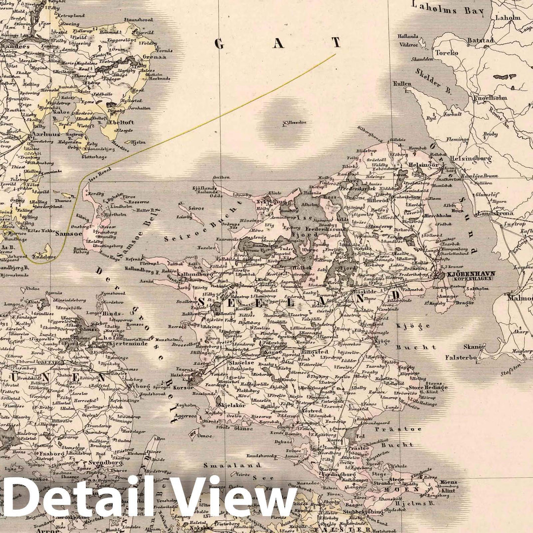 Historic Map : 1879 Denmark, Iceland, Faroe Island. Prussian Provinces Schleswig, Holstein and Lauenburg. - Vintage Wall Art