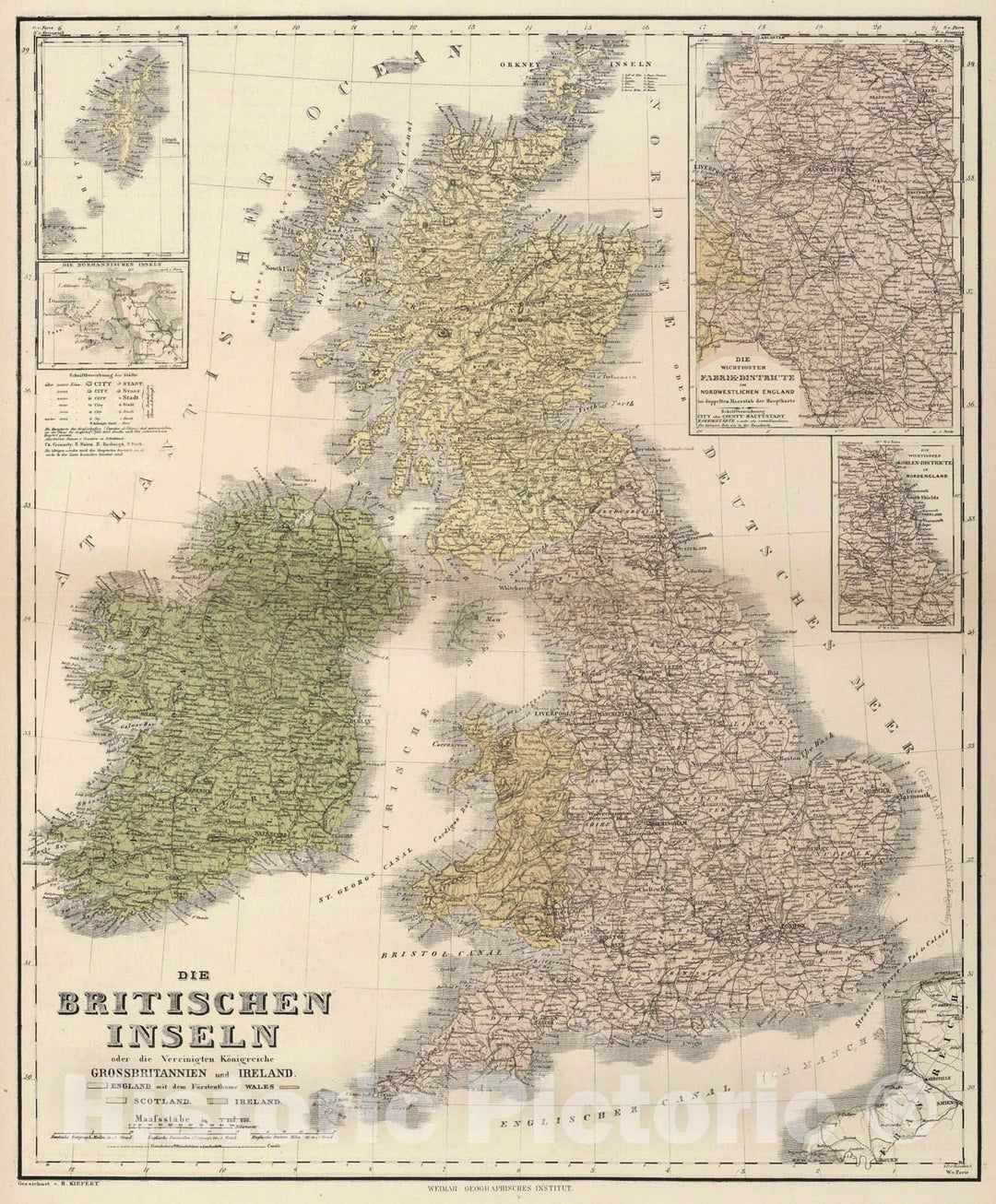 Historic Map : 1886 British Isles, Great Britain and Ireland. - Vintage Wall Art