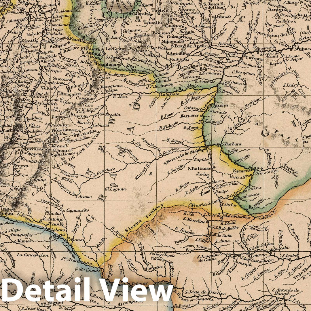 Historic Map : 1864 Colombia, British Guyana, Including the States of New Granada, Venezuela & Ecuador - Vintage Wall Art