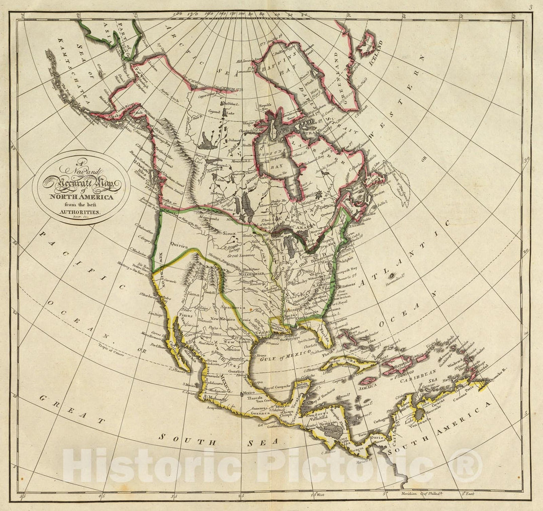 Historic Map - 1814 Map of North America. - Vintage Wall Art