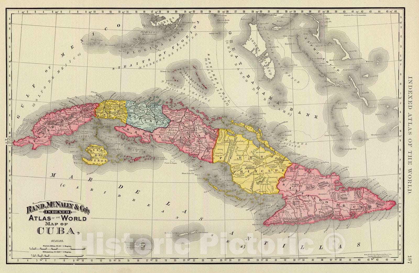 Historic Wall Map : 1897 Cuba. - Vintage Wall Art