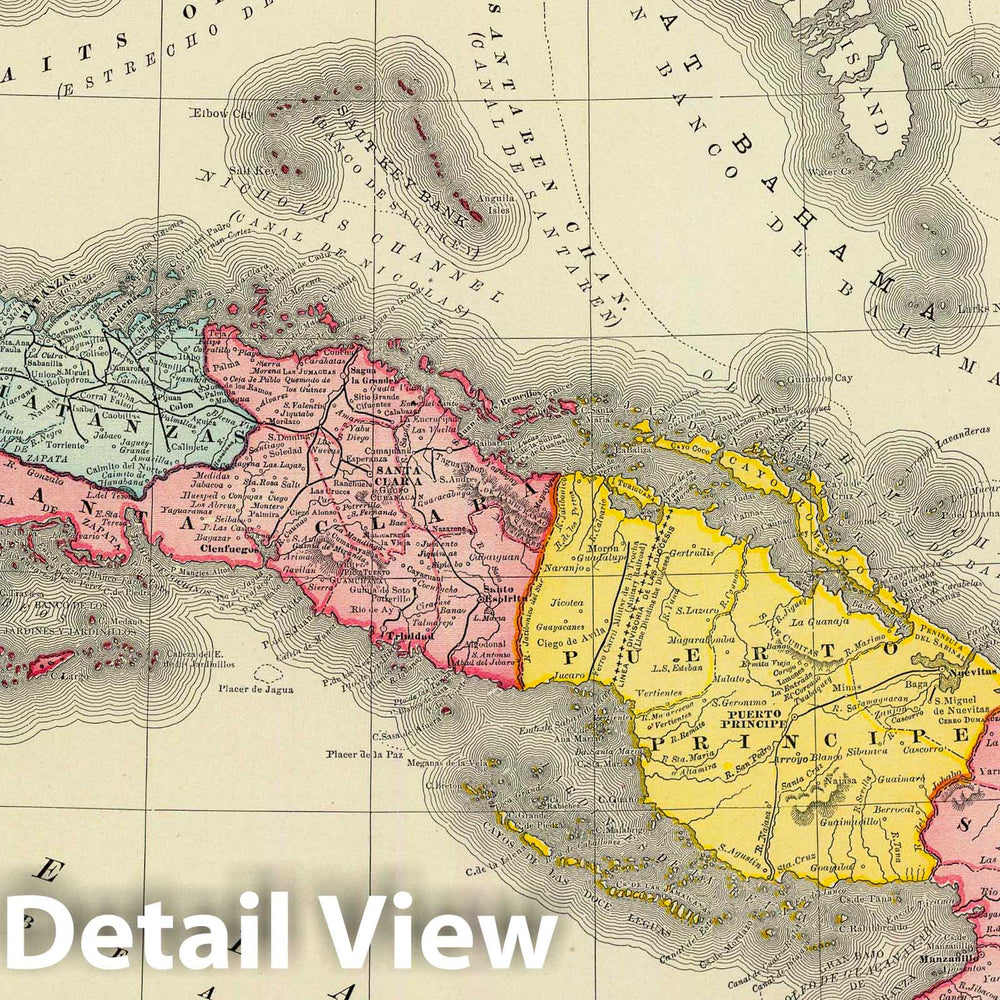 Historic Wall Map : 1897 Cuba. - Vintage Wall Art