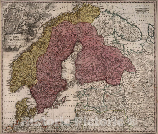 Historic Map : Sweden, Scandinavia 1788 Scandinavia complectins Sueciae Daniae et Nor Vegiae Regna. , Vintage Wall Art